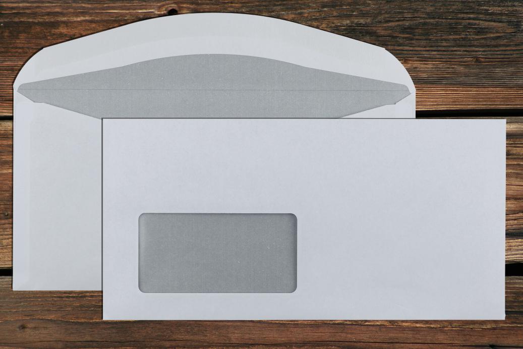 Kuvertierhüllen mit Fenster C6/5 114x229 mm Nassklebend Weiß 75 g/qm